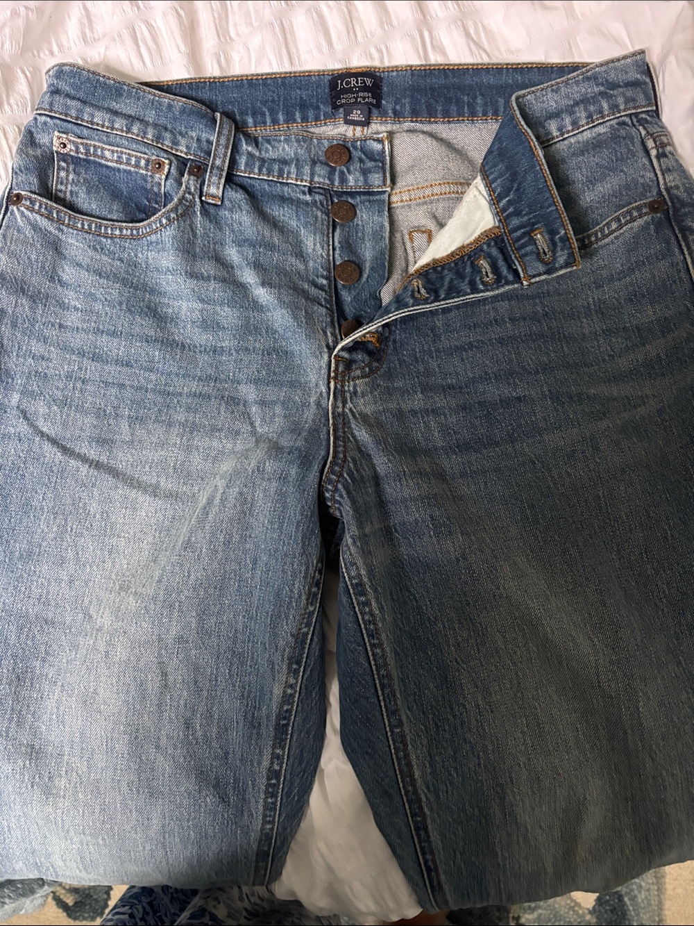 J. Crew Light Blue Button-Fly Jeans size 29